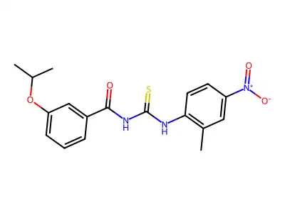 N-[(2-methyl-4-nitrophenyl)carbamothioyl]-3-propan-2-yloxybenzamide structure