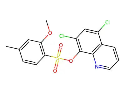 5,7-Dichloro-8-quinolinyl 2-methoxy-4-methylbenzenesulfonate structure