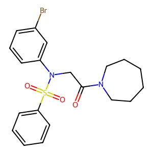 N-[2-(azepan-1-yl)-2-oxoethyl]-N-(3-bromophenyl)benzenesulfonamide structure