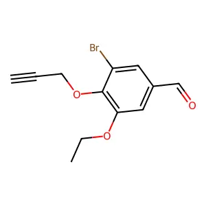 3-Bromo-5-ethoxy-4-(prop-2-yn-1-yloxy)benzaldehyde structure