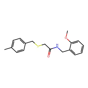 N-(2-methoxybenzyl)-2-[(4-methylbenzyl)sulfanyl]acetamide structure