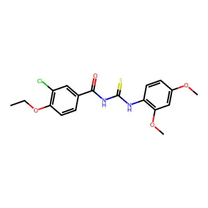 3-chloro-N-[(2,4-dimethoxyphenyl)carbamothioyl]-4-ethoxybenzamide structure