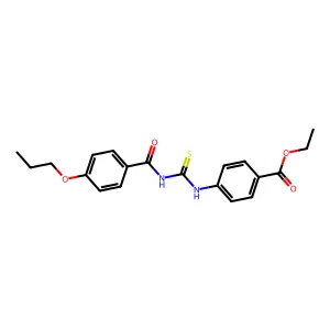 Ethyl 4-({[(4-propoxyphenyl)carbonyl]carbamothioyl}amino)benzoate structure