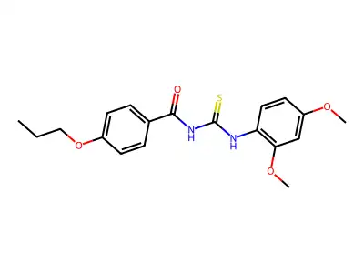 N-[(2,4-dimethoxyphenyl)carbamothioyl]-4-propoxybenzamide structure