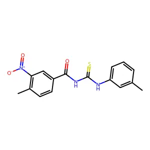 4-methyl-N-[(3-methylphenyl)carbamothioyl]-3-nitrobenzamide structure