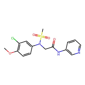 2-[(3-Chloro-4-methoxyphenyl)(methylsulfonyl)amino]-N-3-pyridinylacetamide structure