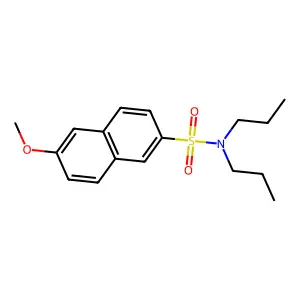 6-methoxy-N,N-dipropylnaphthalene-2-sulfonamide structure