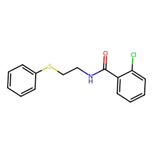 2-chloro-N-(2-phenylsulfanylethyl)benzamide structure