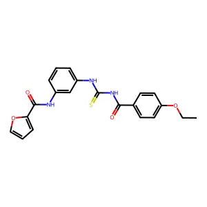N-[3-[(4-ethoxybenzoyl)carbamothioylamino]phenyl]furan-2-carboxamide structure