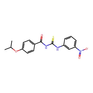 N-[(3-nitrophenyl)carbamothioyl]-4-propan-2-yloxybenzamide structure