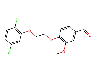 4-[2-(2,5-Dichlorophenoxy)ethoxy]-3-methoxybenzaldehyde structure
