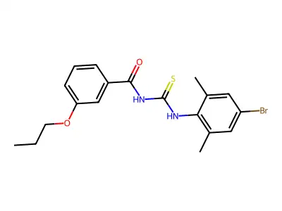N-[(4-bromo-2,6-dimethylphenyl)carbamothioyl]-3-propoxybenzamide structure