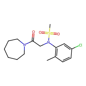 N-[2-(azepan-1-yl)-2-oxoethyl]-N-(5-chloro-2-methylphenyl)methanesulfonamide structure
