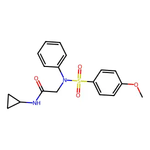 N-cyclopropyl-2-(N-(4-methoxyphenyl)sulfonylanilino)acetamide structure