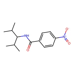 N-(2,4-dimethylpentan-3-yl)-4-nitrobenzamide structure