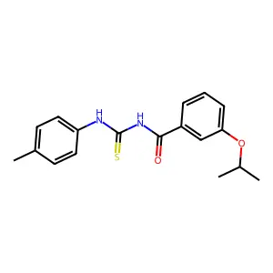 N-[(4-methylphenyl)carbamothioyl]-3-propan-2-yloxybenzamide structure