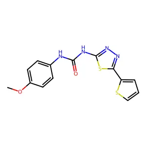 1-(4-Methoxyphenyl)-3-(5-thiophen-2-yl-1,3,4-thiadiazol-2-yl)urea structure