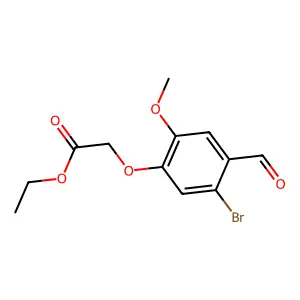 Ethyl 2-(5-bromo-4-formyl-2-methoxyphenoxy)acetate structure