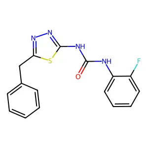 1-(5-Benzyl-1,3,4-thiadiazol-2-yl)-3-(2-fluorophenyl)urea structure