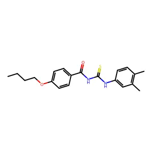4-butoxy-N-[(3,4-dimethylphenyl)carbamothioyl]benzamide structure