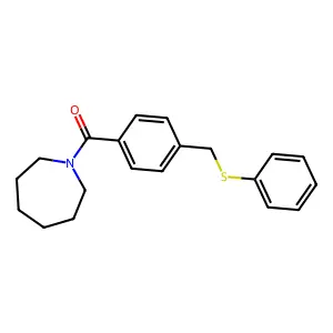 1-Azepanyl-[4-[(phenylthio)methyl]phenyl]methanone structure