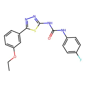 1-[5-(3-Ethoxyphenyl)-1,3,4-thiadiazol-2-yl]-3-(4-fluorophenyl)urea structure