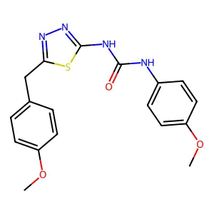 1-[5-(4-Methoxybenzyl)-1,3,4-thiadiazol-2-yl]-3-(4-methoxyphenyl)urea structure