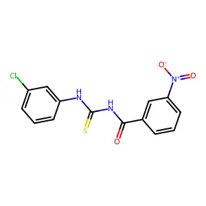 N-[(3-chlorophenyl)carbamothioyl]-3-nitrobenzamide structure