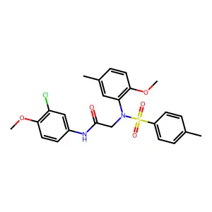 N-(3-chloro-4-methoxyphenyl)-2-(2-methoxy-5-methyl-N-(4-methylphenyl)sulfonylanilino)acetamide structure