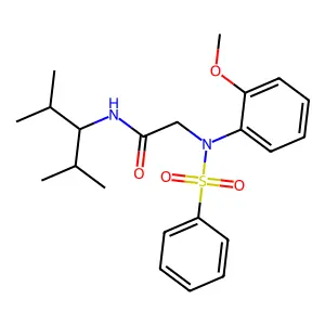 2-[N-(benzenesulfonyl)-2-methoxyanilino]-N-(2,4-dimethylpentan-3-yl)acetamide structure