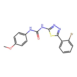 1-[5-(2-Bromophenyl)-1,3,4-thiadiazol-2-yl]-3-(4-methoxyphenyl)urea structure