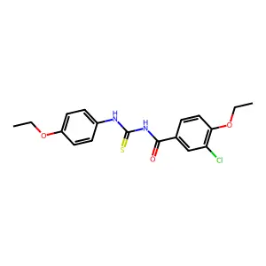 3-chloro-4-ethoxy-N-[(4-ethoxyphenyl)carbamothioyl]benzamide structure