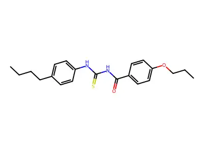 N-[(4-butylphenyl)carbamothioyl]-4-propoxybenzamide structure