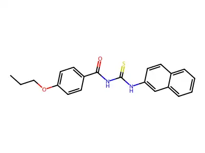 N-(naphthalen-2-ylcarbamothioyl)-4-propoxybenzamide structure