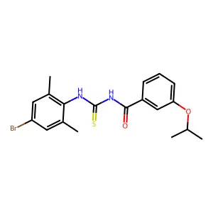 N-[(4-bromo-2,6-dimethylphenyl)carbamothioyl]-3-propan-2-yloxybenzamide structure