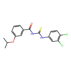 N-[(3,4-dichlorophenyl)carbamothioyl]-3-propan-2-yloxybenzamide structure