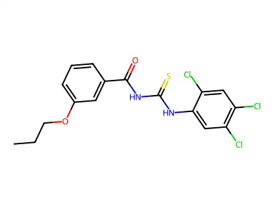 3-propoxy-N-[(2,4,5-trichlorophenyl)carbamothioyl]benzamide structure