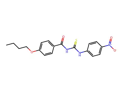 4-butoxy-N-[(4-nitrophenyl)carbamothioyl]benzamide structure