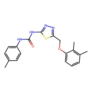 1-{5-[(2,3-Dimethylphenoxy)methyl]-1,3,4-thiadiazol-2-yl}-3-(4-methylphenyl)urea structure