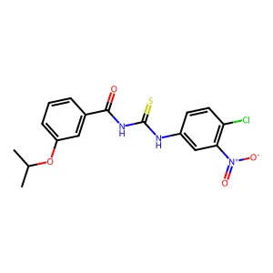 N-[(4-chloro-3-nitrophenyl)carbamothioyl]-3-propan-2-yloxybenzamide structure