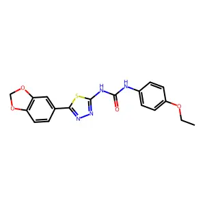 1-[5-(1,3-Benzodioxol-5-yl)-1,3,4-thiadiazol-2-yl]-3-(4-ethoxyphenyl)urea structure