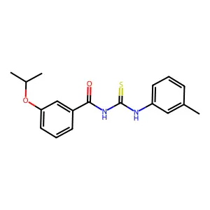 N-[(3-methylphenyl)carbamothioyl]-3-propan-2-yloxybenzamide structure