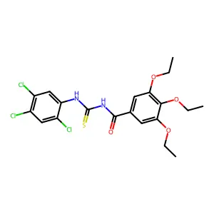 3,4,5-triethoxy-N-[(2,4,5-trichlorophenyl)carbamothioyl]benzamide structure