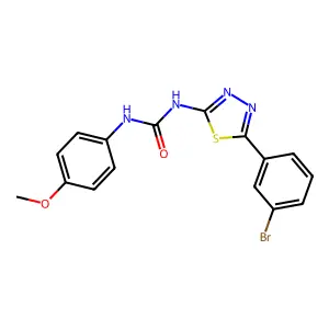 1-[5-(3-Bromophenyl)-1,3,4-thiadiazol-2-yl]-3-(4-methoxyphenyl)urea structure