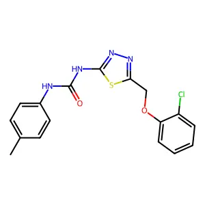 1-{5-[(2-Chlorophenoxy)methyl]-1,3,4-thiadiazol-2-yl}-3-(4-methylphenyl)urea structure