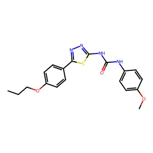 1-(4-Methoxyphenyl)-3-[5-(4-propoxyphenyl)-1,3,4-thiadiazol-2-yl]urea structure