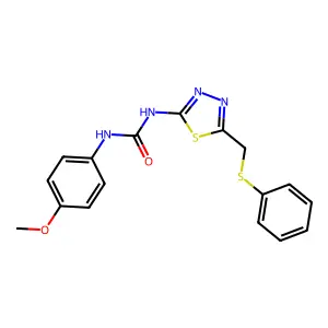 1-(4-Methoxyphenyl)-3-{5-[(phenylsulfanyl)methyl]-1,3,4-thiadiazol-2-yl}urea structure