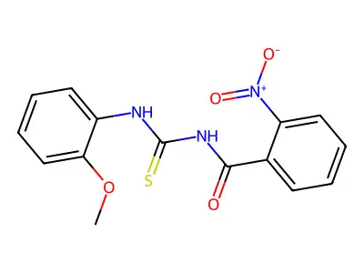 N-[(2-methoxyphenyl)carbamothioyl]-2-nitrobenzamide structure