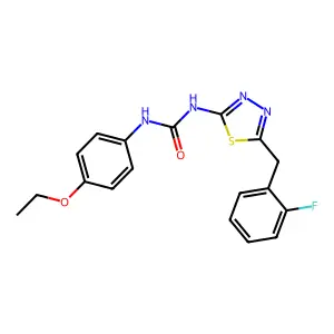 1-(4-Ethoxyphenyl)-3-[5-[(2-fluorophenyl)methyl]-1,3,4-thiadiazol-2-yl]urea structure