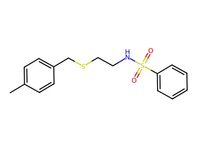 N-{2-[(4-methylbenzyl)sulfanyl]ethyl}benzenesulfonamide structure